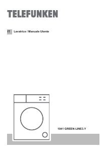 Manuale Telefunken 1041 GREEN-LINE3.Y Lavatrice