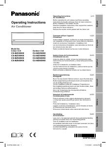 Mode d’emploi Panasonic CS-BZ60XKE Climatiseur