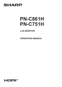 Handleiding Sharp PN-C751H LCD monitor