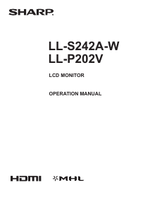Handleiding Sharp LL-S242A-W LCD monitor