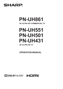 Handleiding Sharp PN-UH501 LCD monitor