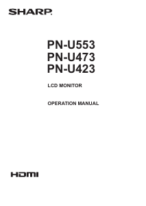 Handleiding Sharp PN-U473 LCD monitor