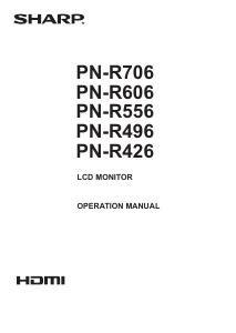 Handleiding Sharp PN-R426 LCD monitor
