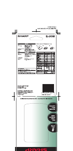 Mode d’emploi Sharp EL-243S Calculatrice