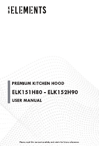 Manual KB Elements ELK152H90 Cooker Hood