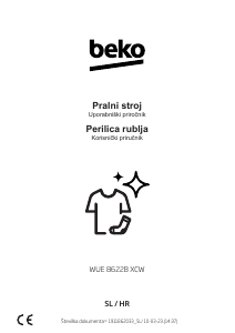 Priručnik BEKO WUE 8622B XCW Stroj za pranje rublja