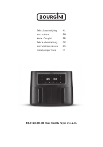 Bedienungsanleitung Bourgini 18.3160.00.00 Duo Health Fritteuse