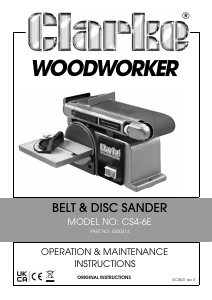 Manual Clarke CS 4-6E Belt Sander