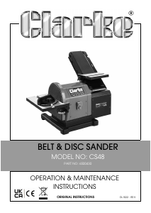 Manual Clarke CS 4-8 Belt Sander