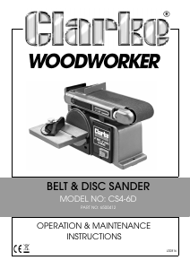 Manual Clarke CS 4-6D Belt Sander
