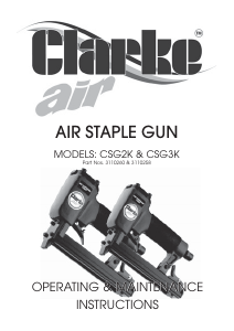 Handleiding Clarke CSG 3K Tacker