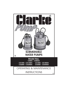 Handleiding Clarke CS 120SA Waterpomp