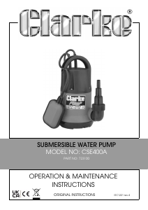 Handleiding Clarke CSE 400A Waterpomp
