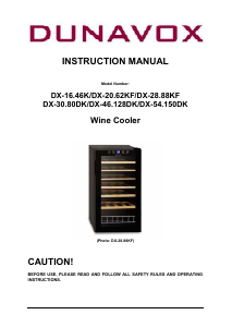 Manual Dunavox DX-20.62KF Wine Cabinet
