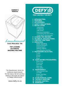 Manual Defy Laundromaid Electrologic 720 Washing Machine