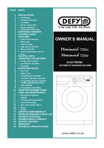 Handleiding Defy Maximaid 720w Wasmachine