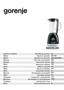 Priručnik Gorenje B800RLBK Blender