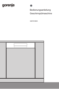 Bedienungsanleitung Gorenje GI673C90X Geschirrspüler