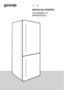 Návod Gorenje NRB620C81BX4WFE Chladnička s mrazničkou