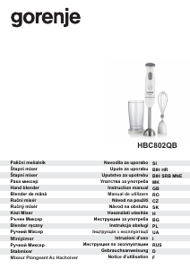 Manuale Gorenje HBC802QB Frullatore a mano