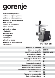 Bedienungsanleitung Gorenje MG1601SB Fleischwolf