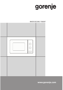 Руководство Gorenje BM201EG1BG Микроволновая печь