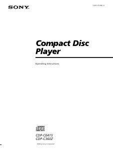 Bruksanvisning Sony CDP-C360Z CD-spelare