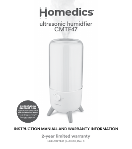 Mode d’emploi Homedics UHE-CMTF47 Humidificateur