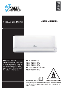 Bedienungsanleitung Kältebringer KB26-9000BTU Klimagerät
