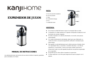Manual de uso Kanji KJH-JM080 Exprimidor de cítricos