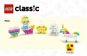 Käyttöohje Lego set 11040 Classic Läpinäkyvien palikoiden taikalaatikko