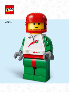 Manual Lego set 40819 Scupltures Minifigura Gigante de Piloto