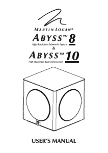 Mode d’emploi MartinLogan Abyss 10 Caisson de basses