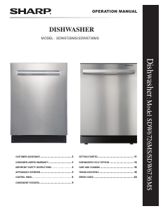 Handleiding Sharp SDW6736MS Vaatwasser