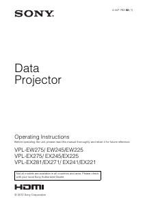 Handleiding Sony VPL-EX281 Beamer