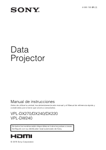 Manual de uso Sony VPL-DX270N Proyector