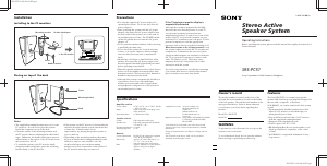 Handleiding Sony SRS-PC71 Luidspreker