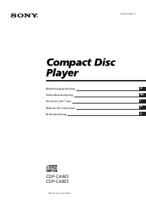 Manuale Sony CDP-CA8ES Lettore CD