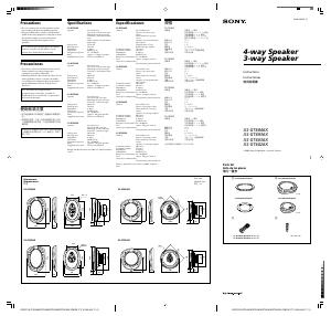 Manual Sony XS-GT6026X Car Speaker