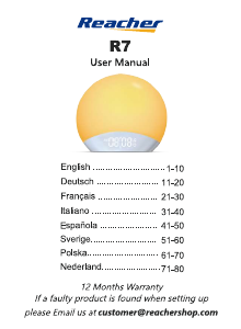 Manual de uso Reacher R7 Wake-up light