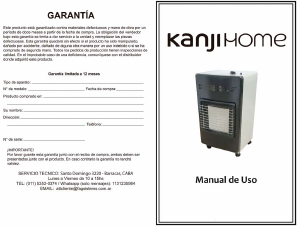 Manual de uso Kanji KJH-GRGAS01-G Calefactor