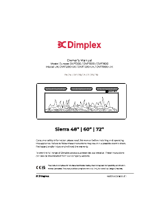 Mode d’emploi Dimplex DVF1200 Sierra Cheminée électrique
