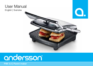 Bruksanvisning Andersson PIM 3.0 Smörgåsgrill