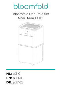 Bedienungsanleitung Bloomfold BF001 Luftentfeuchter