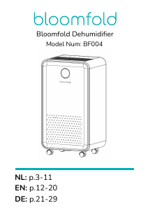 Bedienungsanleitung Bloomfold BF004 Luftentfeuchter