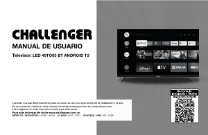 Manual de uso Challenger LED 40TO65 BT ANDROID T2 Televisor de LED