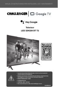 Manual de uso Challenger LED 32KG84 BT T2 Televisor de LED