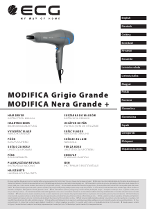 Használati útmutató ECG Modifica Nera Grande+ Hajszárító