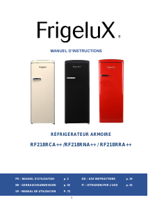 Mode d’emploi Frigelux RF218RCA++ Réfrigérateur combiné