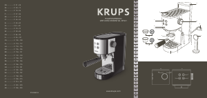 Rokasgrāmata Krups XP441810 Virtuoso Essential Espresso kafijas aparāts